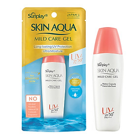 Kem chống nắng Skin Aqua cho da nhạy cảm dạng gel dùng hàng ngày Sunplay Skin Aqua Mild Care Gel SPF50+ PA+++ 25g