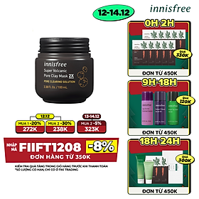 Siêu Mặt Nạ Chăm Sóc Lỗ Chân Lông Innisfree Super Volcanic Pore Clay Mask 2 x 100ml - 131171056