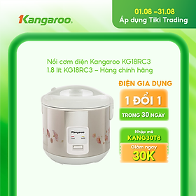 Mua Nồi cơm điện nắp gài Kangaroo 1.8 lít KG18RC3 - Hàng chính hãng