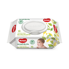 Combo 6 Gói Khăn giấy ướt cho trẻ sơ sinh Huggies không mùi, gói 64 tờ
