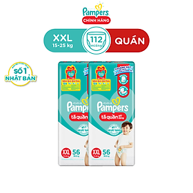 Combo 2 Tã/ Bỉm Quần PAMPERS Giữ Dáng Gói Cực Đại Size XXL (56 miếng, 15-25kg), Chống Xệ