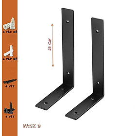Mua Bộ 2 giá đỡ chữ L ke bàn treo tường bằng thép phủ sơn tĩnh điện  kèm phụ kiện vít tắc kê – Hàng chính hãng