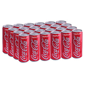 Thùng 24 Lon Nước Giải Khát Coca-Cola vị Nguyên Bản Original 320mlx24