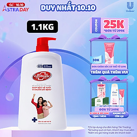 Sữa Tắm Lifebuoy Sạch Khuẩn Bảo Vệ Vượt Trội Mạnh Mẽ Chứa Ion Bạc+ Hỗ Trợ Cùng Đề Kháng Da Tự Nhiên Chai 1100G