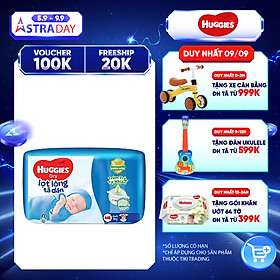 Tã dán sơ sinh Huggies NB40 dưới 5kg - Gói 40 miếng Tràm Trà