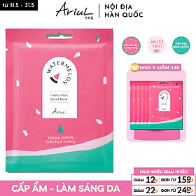 Mặt Nạ Làm Dịu Và Cấp Ẩm Chiết Xuất Dưa Hấu Watermelon Hydro Vital Sheet Mask 23ml
