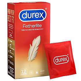 Hình ảnh Bao cao su Durex Fetherlite Hộp 12 Bao