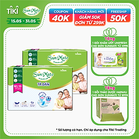 Combo 2 Tã Dán Người Lớn SunMate G2 Size M/L18 (18 Miếng)