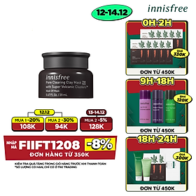 Siêu Mặt Nạ Đất Sét Đá Tro Núi Lửa Innisfree Super Volcanic Pore Clay Mask 2X 20ml - 131172278
