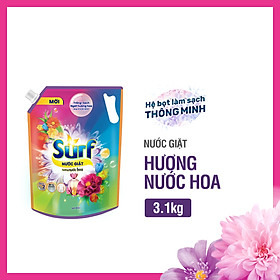 Nước giặt Surf Nước giặt quần áo sạch thơm hương nước hoa 3.1Kg