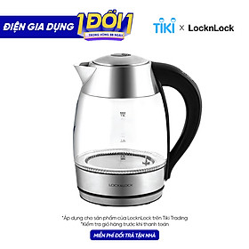 Ấm Điện Thủy Tinh Siêu Tốc Có Điều Chỉnh Nhiệt Độ Lock&Lock EJK341 (1.8L) - Hàng chính hãng