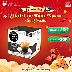 BÁO GIÁ Cà Phê Intenso | Shopee Lazada Sendo Tiki mới nhất 6 Hộp 16 Viên Nén Cà Phê Rang Xay Nescafe Dolce Gusto - Espresso Intenso (96g)
