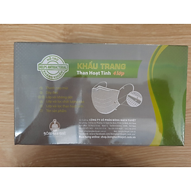 KHẨU TRANG THAN HOẠT TÍNH 4 LỚP MERIDAY HỘP 50 CÁI