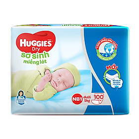 Miếng lót sơ sinh Huggies Newborn 1 - 100 miếng (dưới 5 kg)
