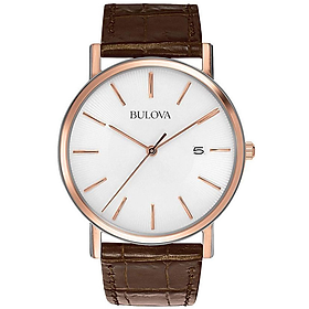Đồng Hồ Nam Dây Da BULOVA 98H51 - Mặt trắng (37mm)