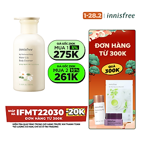 Sữa tắm hương nước hoa innisfree My Perfumed Body Water Lily Body Cleanser