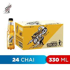 Thùng 24 Chai Nước Giải Khát Sting Vàng 330ml chai