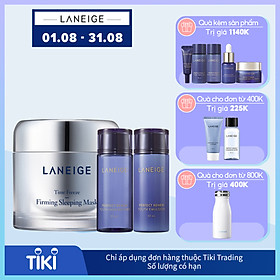 Bộ Mặt Nạ Ngủ Ngăn Ngừa Lão Hóa Laneige Time Freeze Firming Sleeping Mask (60ml) + Nước Cân Bằng (50ml) + Sữa Dưỡng Perfect Renew (50ml)