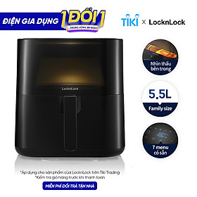 Nồi Chiên Không Dầu Locknlock Visible Air Fryer CUBE EJF996BLK...