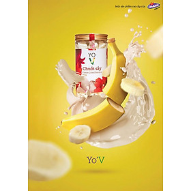 Sữa chua sấy YoV VINAMIT CHUỐI 90g (Lon)