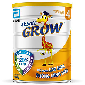 Lon sữa bột Abbott Grow 4 900g cho trẻ trên 2 tuổi