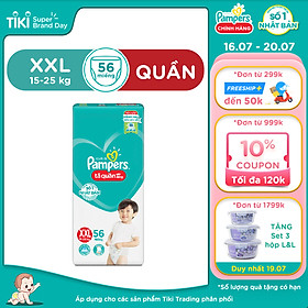 Tã Quần Pampers Giữ Dáng Mới Gói Cực Đại M74/XL62/XXL56/L68