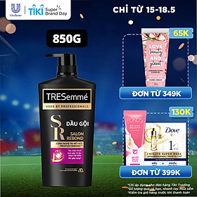 Dầu gội TRESEMME Salon Rebond Cho tóc hư tổn do tạo kiểu Công Nghệ Tái Kết Nối Giúp ngăn gãy rụng tóc 850g