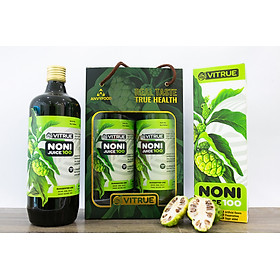 Vitrue Noni Juice 100 - Nước ép trái nhàu nguyên chất 1 túi 2 chai