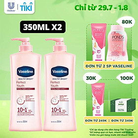 Combo 2 Sữa dưỡng thể với thành phần ngừa lão hóa dưỡng sáng VASELINE