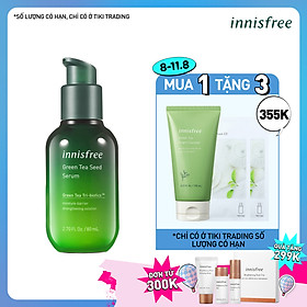 Tinh chất dưỡng ẩm cô đặc từ trà xanh và dầu hạt trà xanh tươi Jeju Innisfree The Green Tea Seed Serum 80ml - NEW
