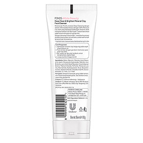 Sữa Rửa Mặt Pond's Đất Sét Khoáng Sạch Sâu Sáng Mịn (90g)