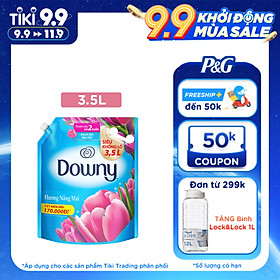 Chuỗi cửa hàng Mẹ & Bé 20 Nước Xả Vải Downy Nắng Mai (3.5L/ Túi) - Giữ quần áo tươi mới - Hương thơm tươi mới kéo dài