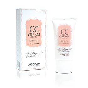 Kem Nền Collagen CC Nagano Japan 20ml Có Chất Chống nắng Với Chỉ Số SPF35 - CC Cream Nagano 20ml - Tạo lớp nền trang điểm tự nhiên nhất, chống lão hóa và bảo vệ da