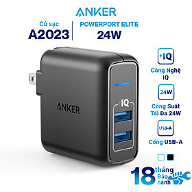 Mua Adapter Sạc 2 Cổng Anker PowerPort Elite 24W - A2023 - Hàng Chính Hãng