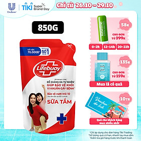 Sữa Tắm Lifebuoy 850g Bảo Vệ Vượt Trội 10 Giúp Bảo Vệ Khỏi 99.9% Vi Khuẩn