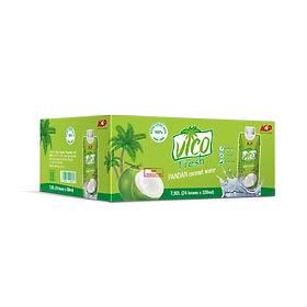 Thùng 24 hộp Nước dừa dứa Vico Fresh (330ml / hộp)
