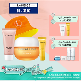 Kem dưỡng trắng da làm mờ đốm nâu Laneige Radian - C 30ml + Tặng Bộ chống nắng bảo vệ làn da LANEIGE