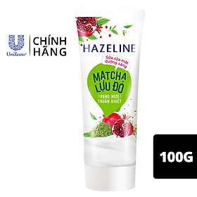 Sữa rửa mặt Hazeline Dưỡng sáng da Matcha & Lựu Đỏ chiết xuất từ thiên nhiên dịu nhẹ cho da 100g