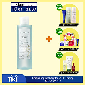 Nước Cân Bằng Dưỡng Ẩm Giảm Thiểu Tế Bào Chết Và Bụi Bẩn Trên Da Mamonde Aqua Peel Toner (250ml) 110651209