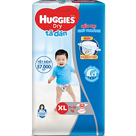 Tã Dán Huggies Dry Gói Cực Đại XL62 62 Miếng - Bao Bì Mới