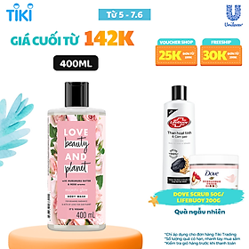 Sữa Tắm Love Beauty & Planet Majestic Glow Làm Sáng Da Dưỡng Ẩm Từ Thiên Nhiên 100% Tinh Dầu Hoa Hồng Bulgaria 400Ml
