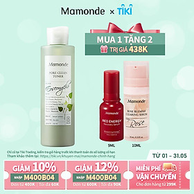 Nước cân bằng chiết xuất rau diếp cá dành cho da dầu mụn Mamonde Pore Clean Toner 250ML