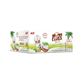 THÙNG 24 HỘP NƯỚC CỐT DỪA UHT VICO RICH 330ml