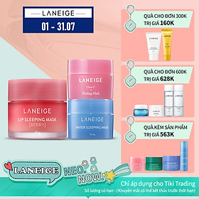Mặt Nạ Ngủ Cho Môi Hương Berry Laneige Lip Sleeping Mask Berry 20g - Tặng Mặt Nạ Ngủ Water Sleeping Mask 15ml + Tặng Mặt Nạ Clear-C Peeling Mask 15ml