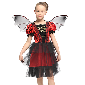 Bộ váy Phù thủy có cánh hóa trang Halloween cho bé G-0335