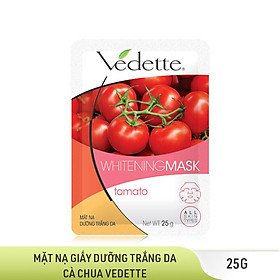 Lô 5 Mặt Nạ Giấy Dưỡng Trắng Da Vedette Cà Chua 25g