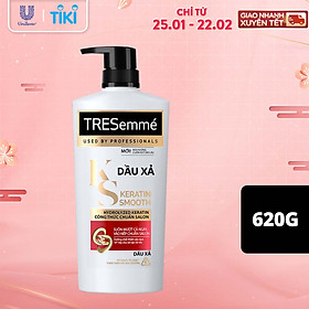 Dầu xả TRESEMME Keratin Smooth Dưỡng tóc khô xơ rối Công thức Hydrolyzed Keratin Vào Nếp Suôn Mượt 620g