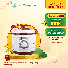 Mua Nồi Áp Suất Kangaroo KG136 (6L) - Trắng - Hàng chính hãng