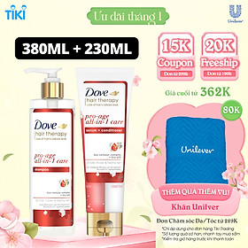 Combo Dầu gội và Kem Xả Serum 2 trong 1 Dove Pro