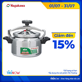 Nồi áp Suất Cơ Nagakawa NAG1441 (4 Lít) - Làm Bằng Hợp Kim Nhôm Cao Cấp Siêu Bền - Dùng Với Bếp Gas, Bếp Hồng Ngoại - Hàng Chính Hãng